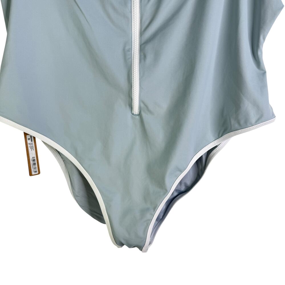 NWT SKIMS  Zip Up Swim Scoop Neck One Piece - Pacific Plus Size‎ 3X New XXXL - Picture 13 of 15